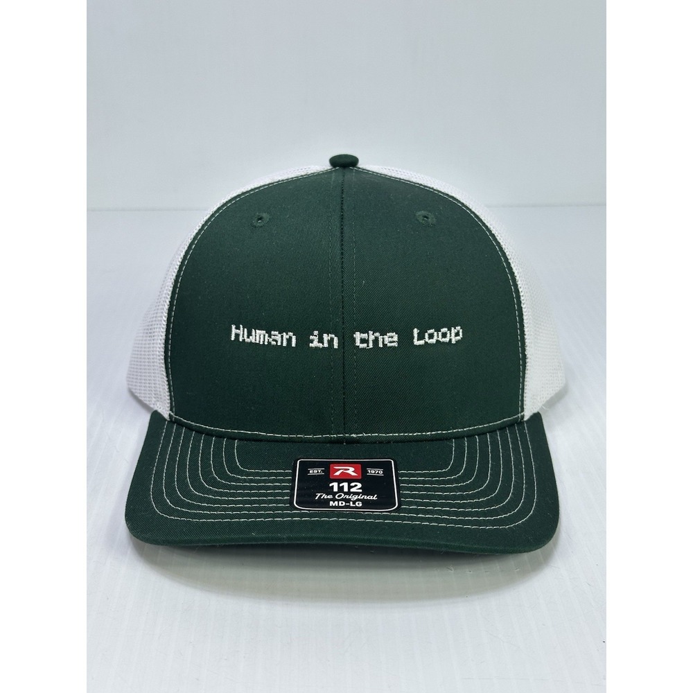 Human In The Loop Green Richardson 112 Trucker Hat‎ Snapback Mesh Back 6 Panel